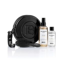 Balmain Black Round Pouch riboto leidimo rinkinys