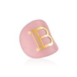 Balmain Genuine Leather Hair Clip Pink plaukų segtukas