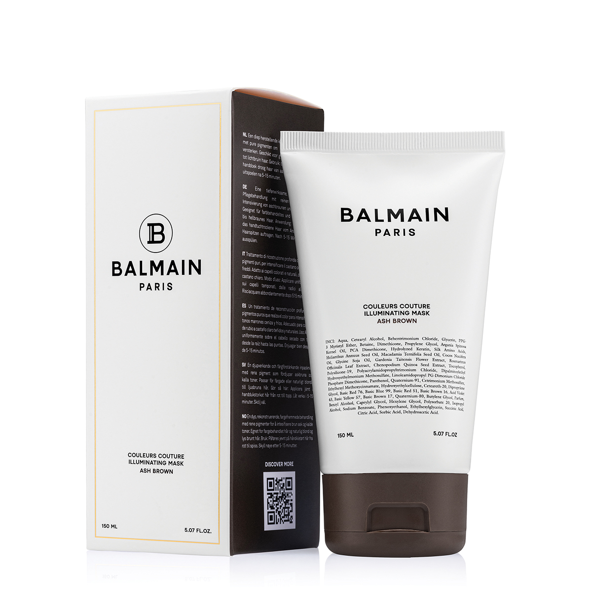 BALMAIN HAIR тонирующая маска для волос холодный коричневый / Illuminating ASH Brown Hair Mask 150ml