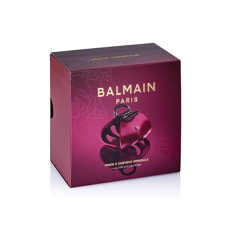 BALMAIN HAIR заколка-краб Imperiale Velvet Burgundy XL / Pince Imperiale Velvet Burgundy XL — изображение 4
