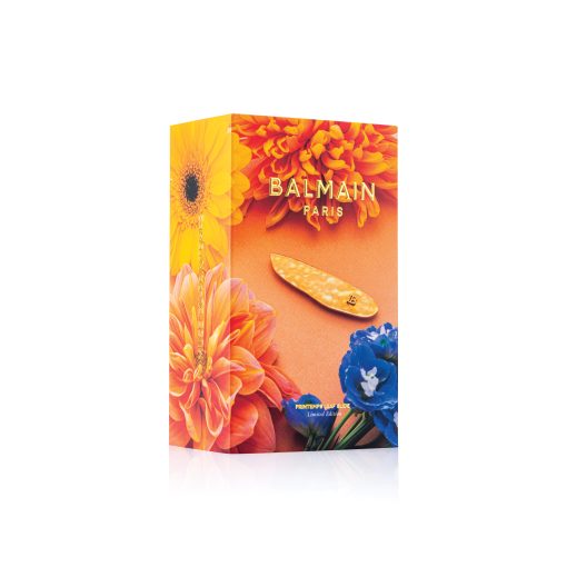 BALMAIN HAIRзолотая заколка для волос размер M / PRINTEMPS GOLDEN LEAF SLIDE — изображение 3