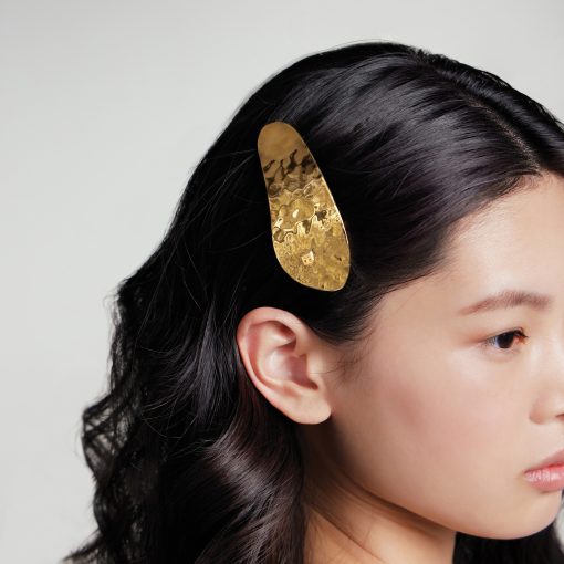 BALMAIN HAIR заколка листок с покрытием 18 К золота / PRINTEMPS GOLDEN LEAF BARRETTE — изображение 3