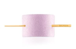 BALMAIN HAIR розовая с кристаллами заколка / Pink Crystal Hair Barrette Gold plated hair pin