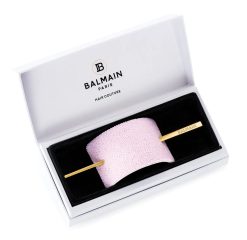 Alternative view of BALMAIN HAIR розовая с кристаллами заколка / Pink Crystal Hair Barrette Gold plated hair pin